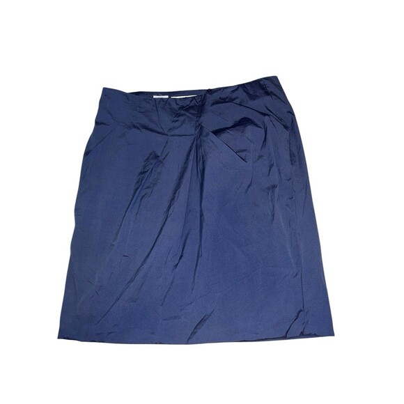 Brunello Cucinelli Gunex Blue‎ Pleated Aline Lightweight Skirt 8 - Picture 1 of 6